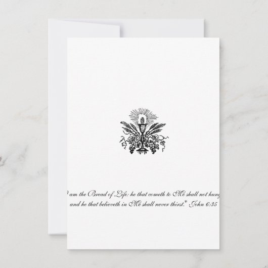 Invitations de la première communion catholique de (Dos)