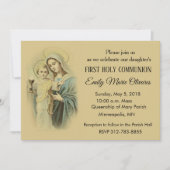 Invitations de la première communion catholique de (Devant)