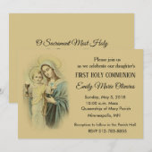 Invitations de la première communion catholique de (Devant / Derrière)