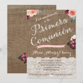 Invitations de la première communion pour Latina G (Devant / Derrière)