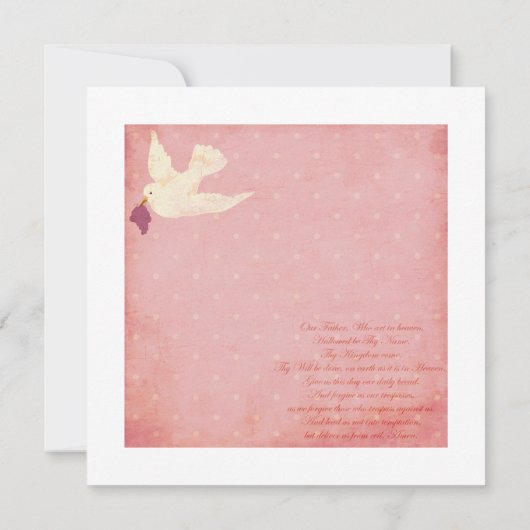 Invitations de la première sainte communion (Dos)