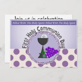 Invitations de la première sainte communion (Devant / Derrière)