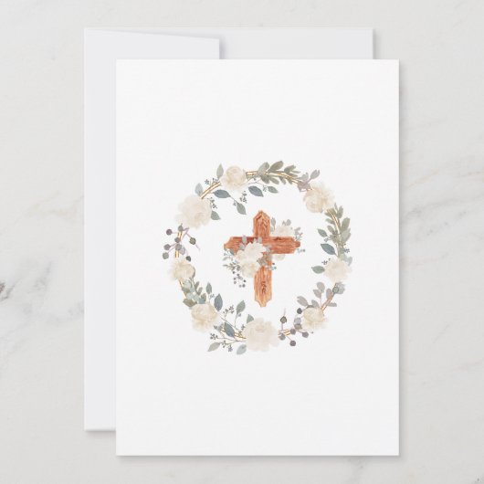 Invitations de la première sainte communion Boho C (Dos)