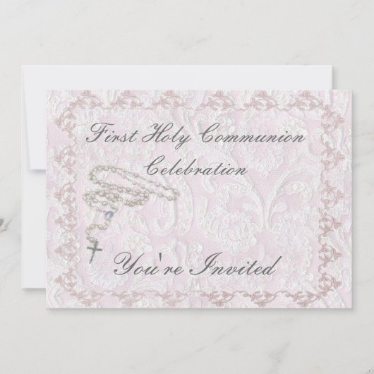 Invitations de la première sainte communion (Fille (Devant)