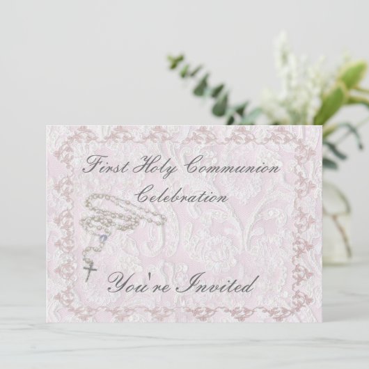 Invitations de la première sainte communion (Fille (Debout devant)