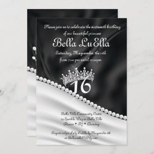 Invitations de la Princess Bling Diamond Party