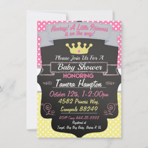 Invitations de la princesse Baby Shower