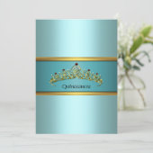Invitations de la princesse bleue turquoise Quince (Debout devant)