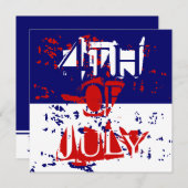 Invitations de la quatrième 4 juillet (Devant / Derrière)