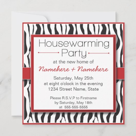 Invitations de la Red Zebra pour la Fête du réchau (Devant)