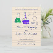 Invitations de la répétition de chimie violette et (Debout devant)