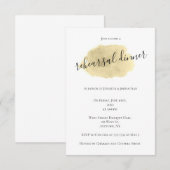Invitations de la répétition de l'aquarelle d'or (Devant / Derrière)
