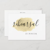 Invitations de la répétition de l'aquarelle d'or (Devant / Derrière)