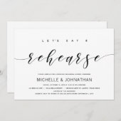 Invitations de la répétition de mariage moderne et (Devant / Derrière)