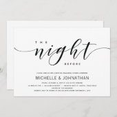 Invitations de la répétition de mariage moderne et (Devant / Derrière)