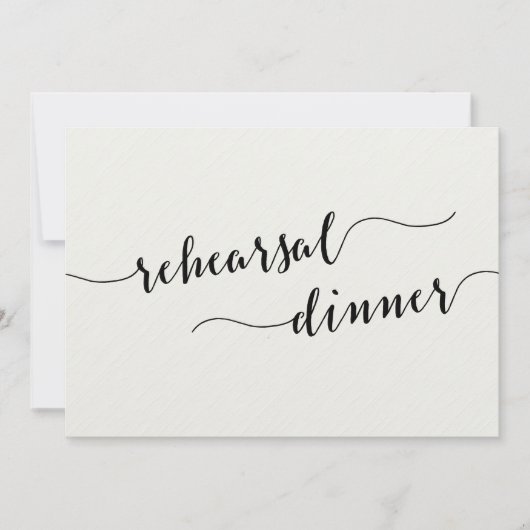 Invitations de la répétition de Mariage noir et bl (Devant)