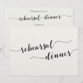 Invitations de la répétition de Mariage noir et bl (Devant / Derrière)