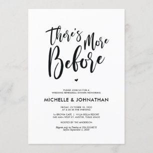 Invitations de la répétition de mariage parfaite e