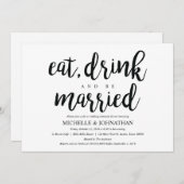 Invitations de la répétition de Mariage rustique (Devant / Derrière)