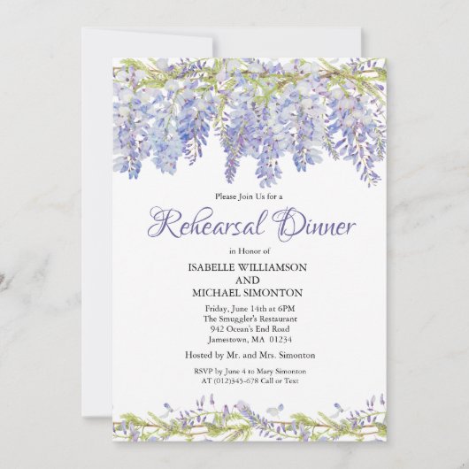 Invitations de la répétition florale violette (Devant)