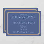 Invitations de la répétition Mariage Gatsby Art Dé (Devant / Derrière)