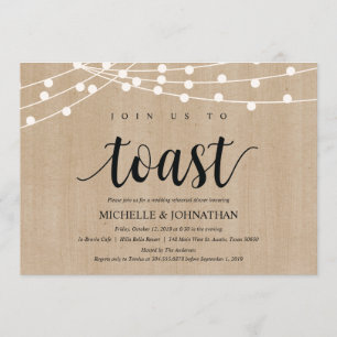Invitations de la répétition Rustic String Lights