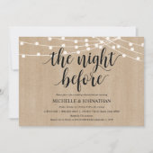 Invitations de la répétition Rustic String Lights (Devant)