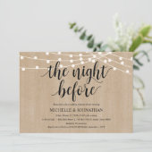 Invitations de la répétition Rustic String Lights (Debout devant)