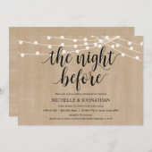 Invitations de la répétition Rustic String Lights (Devant / Derrière)
