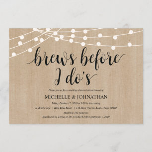 Invitations de la répétition Rustic String Lights