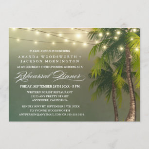Invitations de la répétition tropicale Palm Tree