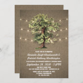 Invitations de la répétition vintage de l'arbre de (Devant / Derrière)