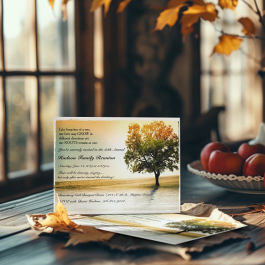 Invitations de la réunion de la famille Rustic Lak