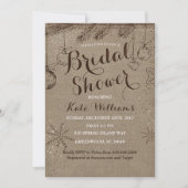 Invitations de la Rustic Kraft Winter Bridal Showe (Devant)
