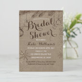 Invitations de la Rustic Kraft Winter Bridal Showe (Debout devant)