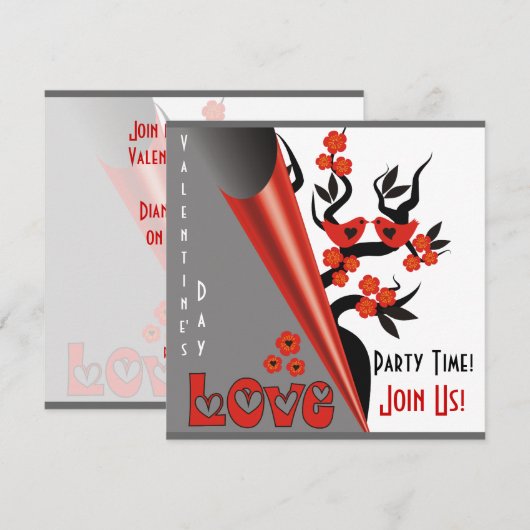 Invitations de la Saint Valentin (Devant / Derrière)