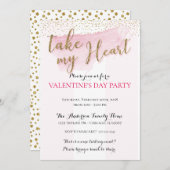 Invitations de la Saint Valentin à Watercolor (Devant / Derrière)