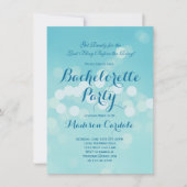 Invitations de la soirée Aqua Blue Bachelorette (Devant)