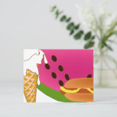 Invitations de la soirée carte postale de pique-ni (Debout devant)