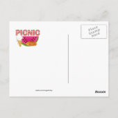 Invitations de la soirée carte postale de pique-ni (Dos)