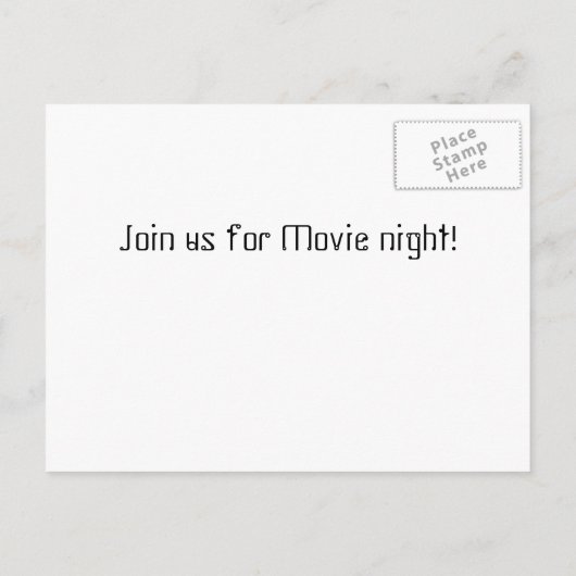 invitations de la soirée cinéma (Dos)