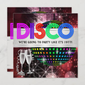 Invitations de la soirée dansante disco (Devant / Derrière)