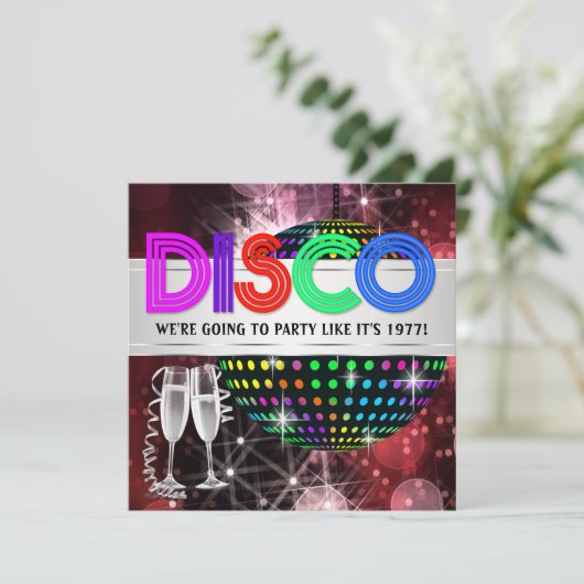 Invitations de la soirée dansante disco (Debout devant)