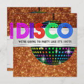 Invitations de la soirée dansante disco (Devant / Derrière)