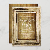 Invitations de la soirée de bachelorette en bois d (Devant / Derrière)