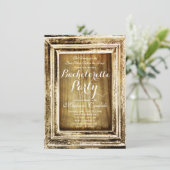 Invitations de la soirée de bachelorette en bois d (Debout devant)