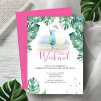 Invitations de la soirée de bachelorette tropicale