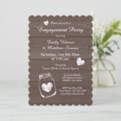 Invitations de la soirée de fiançailles rustique e (Debout devant)