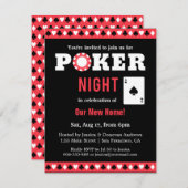 Invitations de la soirée de jeu de poker moderne (Devant / Derrière)