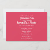 Invitations de la soirée de remise des diplômes de (Dos)